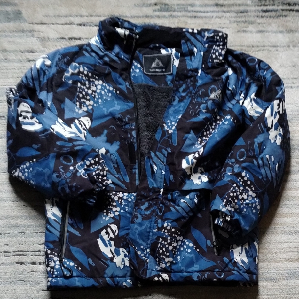 Blue and Black Patterned Jacket